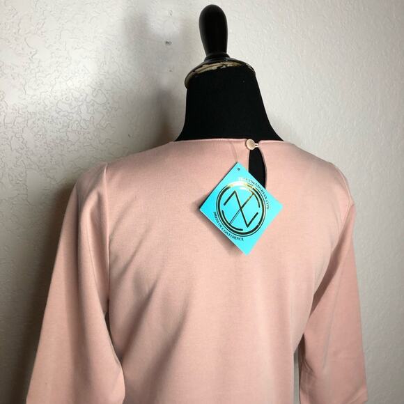 Tracy Negoshian Jada blush light pink sheath dress size Medium NWT - Picture 8 of 13